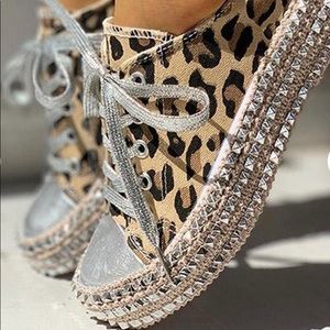 Leopard Print Tennis Shoes